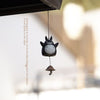 Totoro Wind Chime Hanging Ornament Ceramic Cute Japanese Retro Balcony Camping Decoration Birthday Graduation Gift